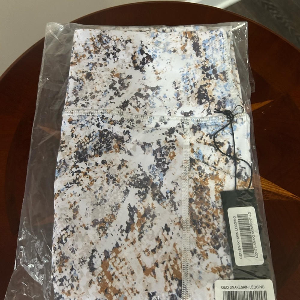 Multicolor Snakeskin Print Leggings